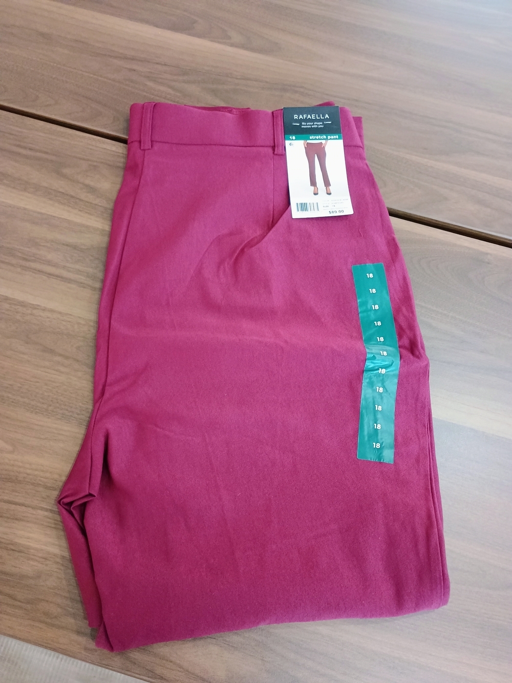 Rafaella Burgundy Ankle Pants